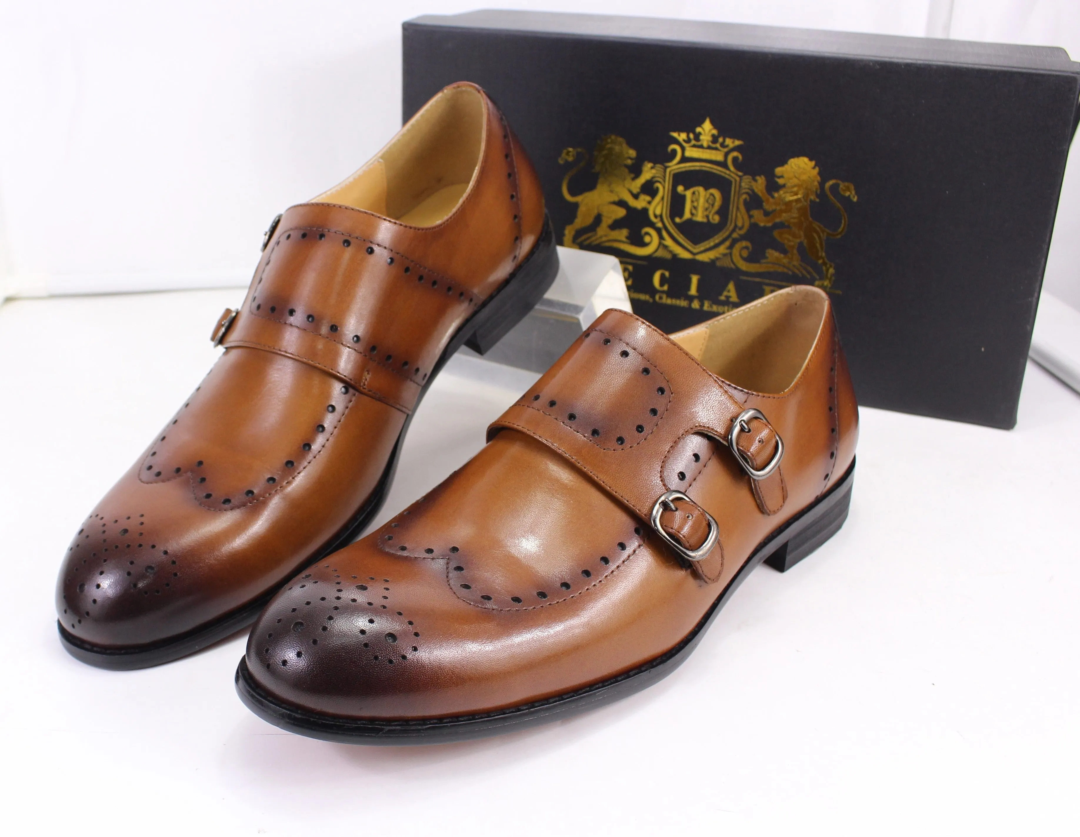 Meciara - Monk Double Strap Dress Shoes