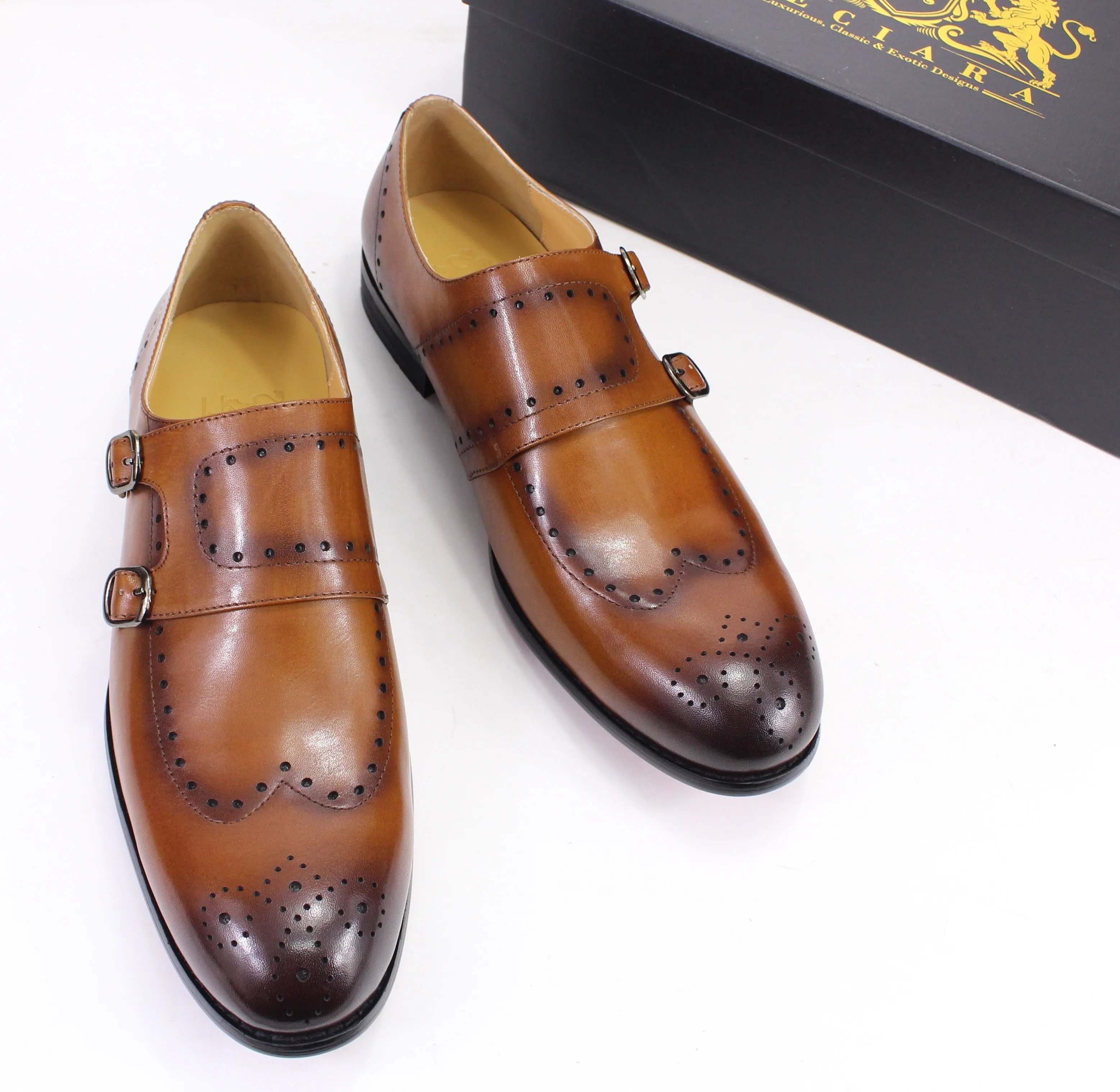 Meciara - Monk Double Strap Dress Shoes