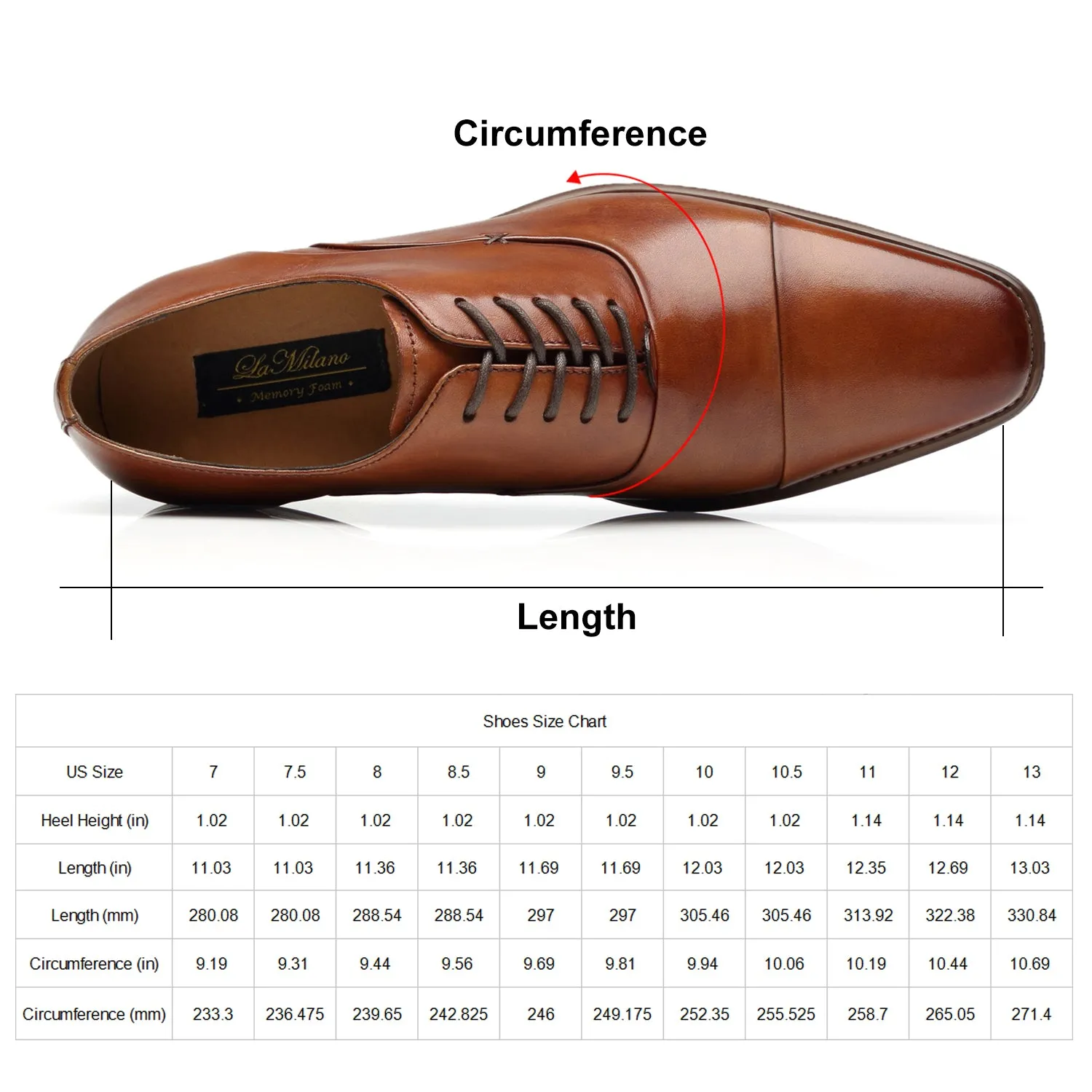 Men's Cap Toe Oxford  Lace Up Shoes Micah-1-cognac