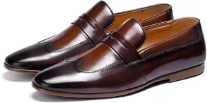 Men's Casual Wingtip Penny Loafers
