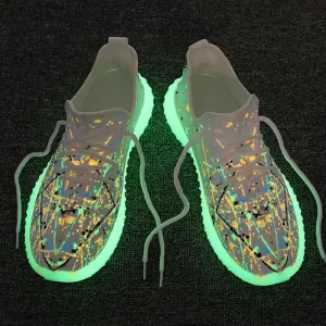Men's Fluorescent Shoes Luminous Star Coconut Shoes Student Casual Sports Shoes Breathable Running Mesh Shoes Fitness Flying Shoes