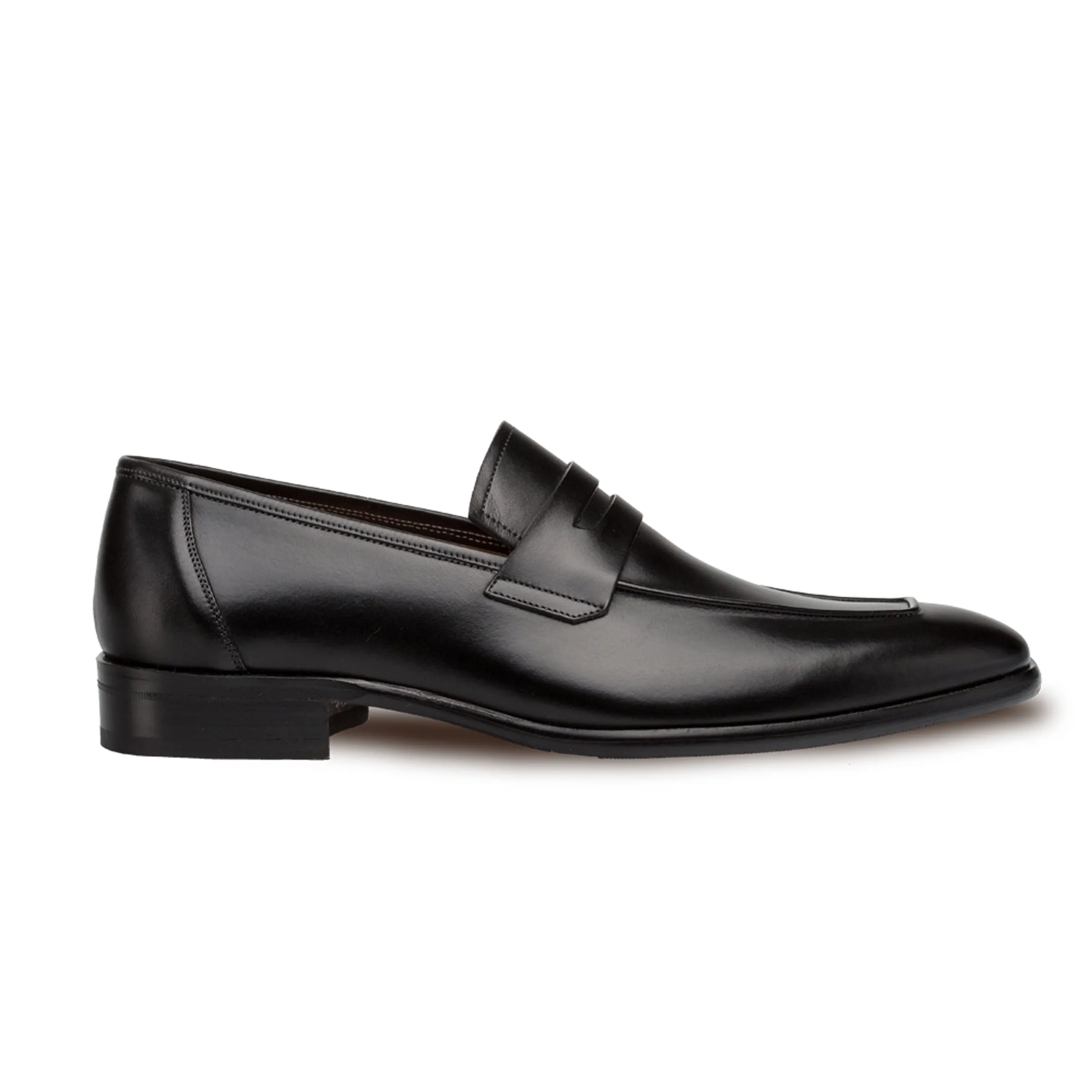 Mens Mezlan Classic Calfskin Slip on Penny Loafer Dress Shoe in Blue