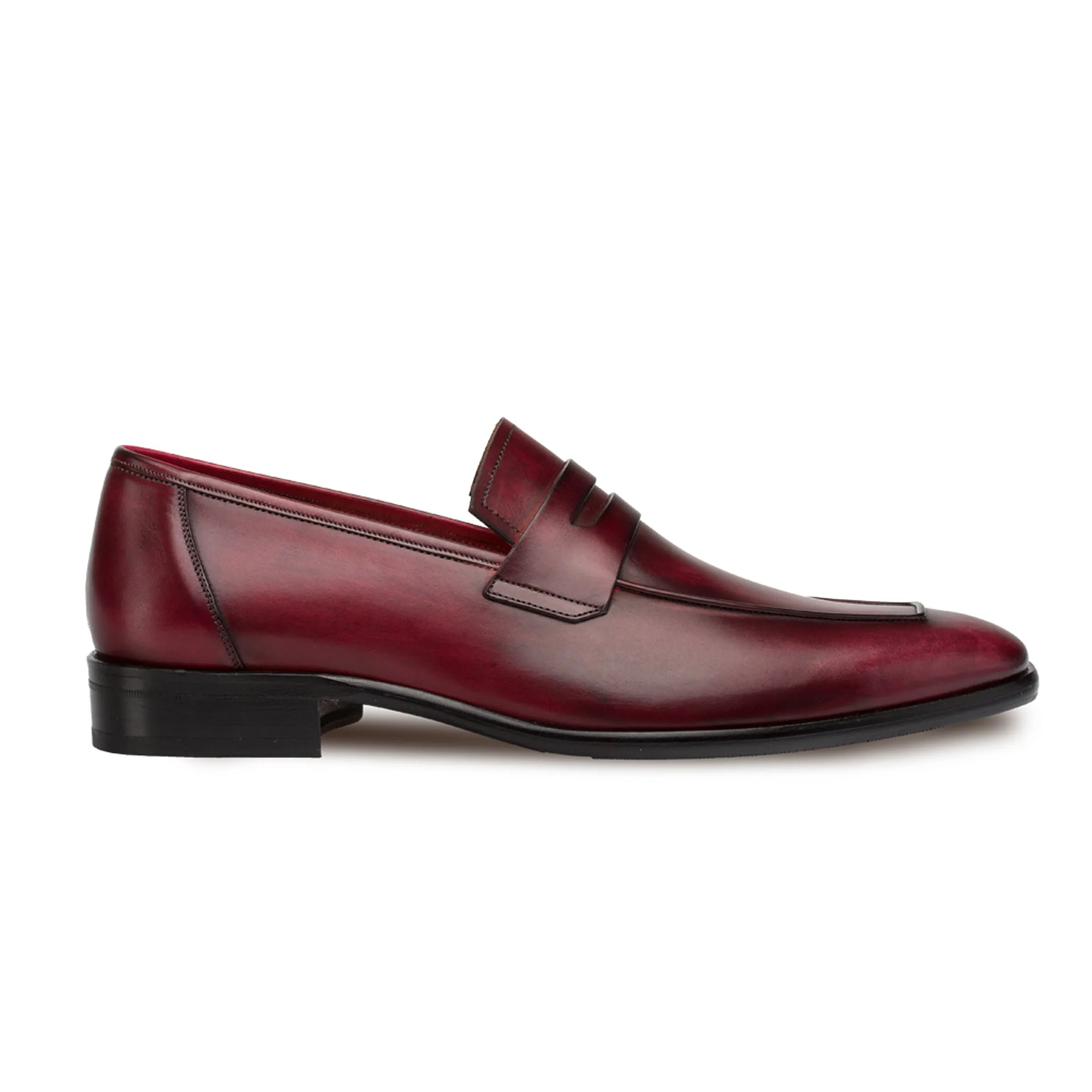 Mens Mezlan Classic Calfskin Slip on Penny Loafer Dress Shoe in Blue