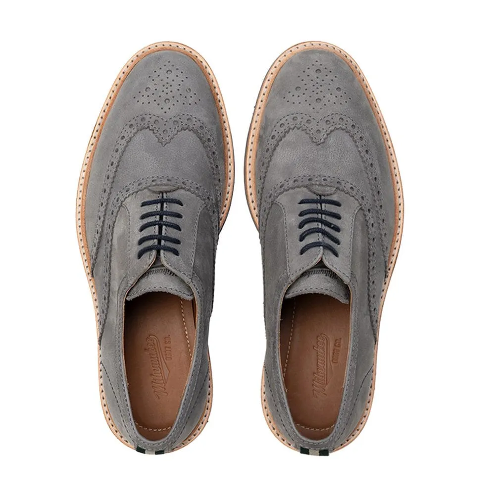 MEN'S MILWAUKEE BOOT CO. BRADLEY WINGTIP OXFORD | GRAY