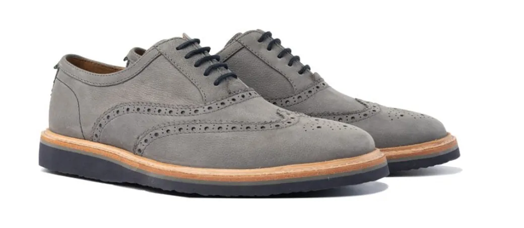 MEN'S MILWAUKEE BOOT CO. BRADLEY WINGTIP OXFORD | GRAY