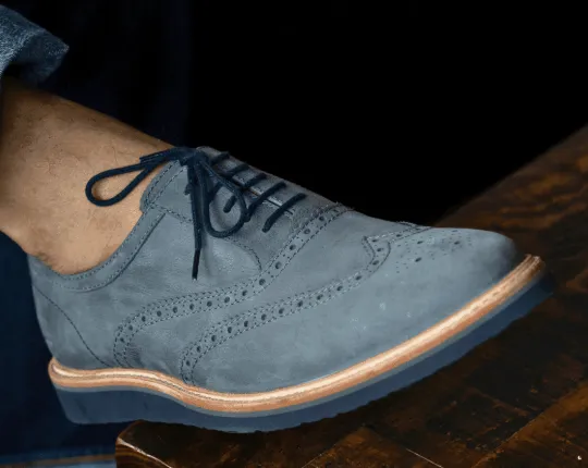 MEN'S MILWAUKEE BOOT CO. BRADLEY WINGTIP OXFORD | GRAY