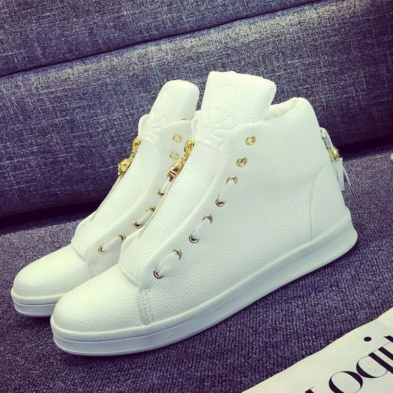 Men's Skull Design High Top Lace Up's In 2 Colors