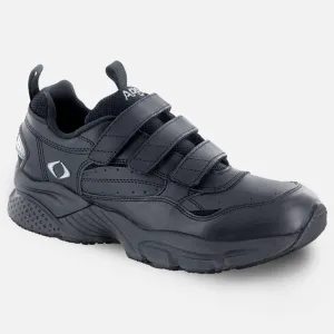 Men's Strap Walking Shoe - X Last - 3-Strap - Black