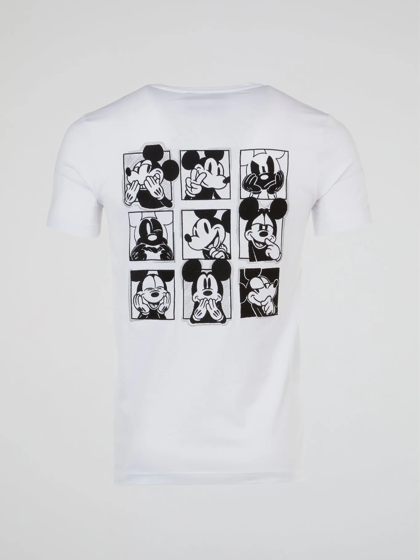 Mickey Mouse White Rear Print T-Shirt