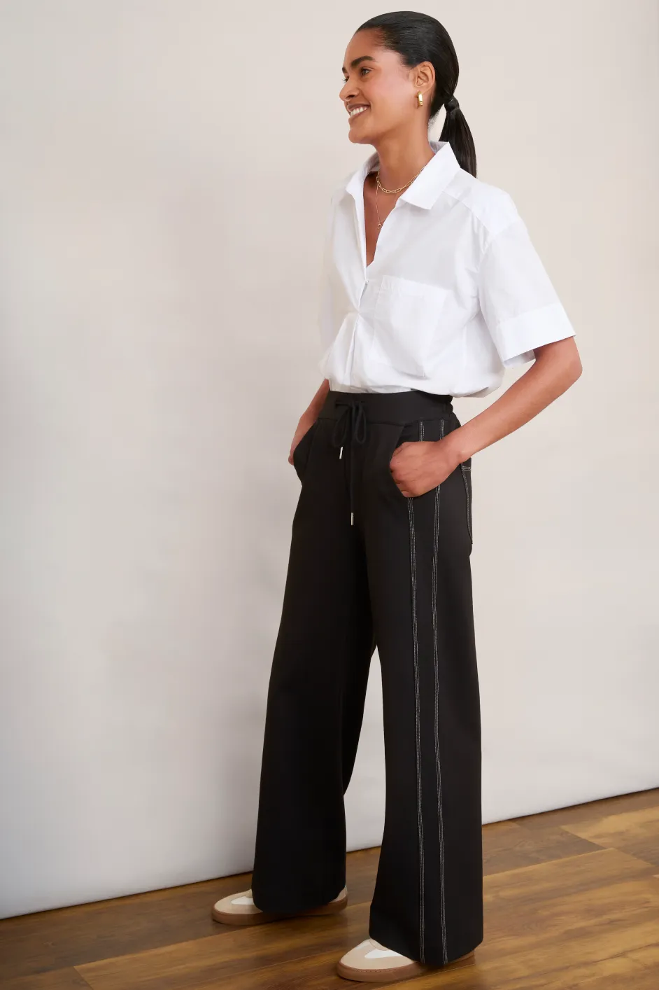 Minnie Ponte Trouser - Black