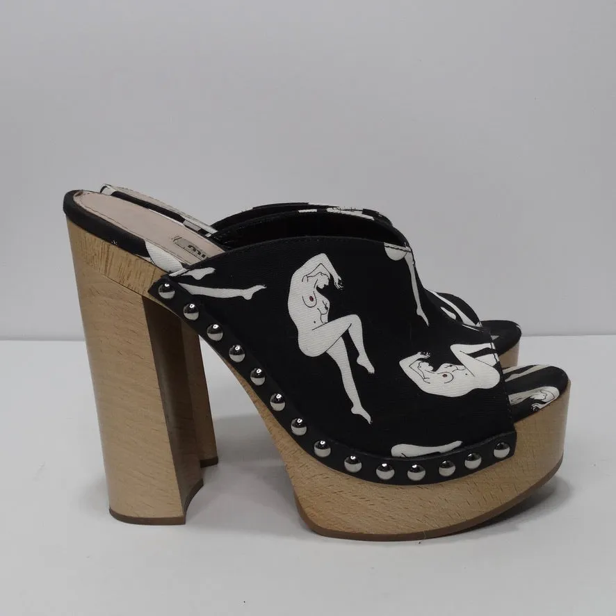 Miu Miu Abstract Printed Heels
