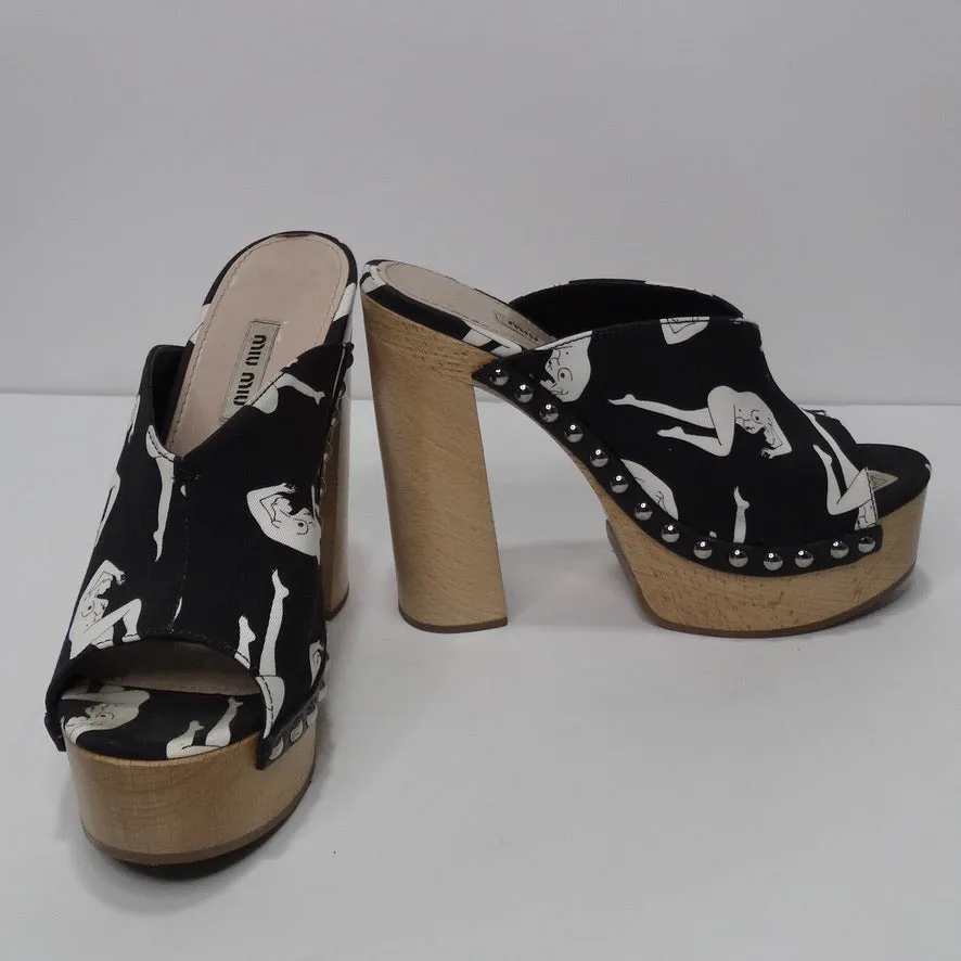 Miu Miu Abstract Printed Heels