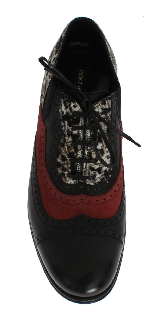 Multicolor Leather Pony Hair Shoes