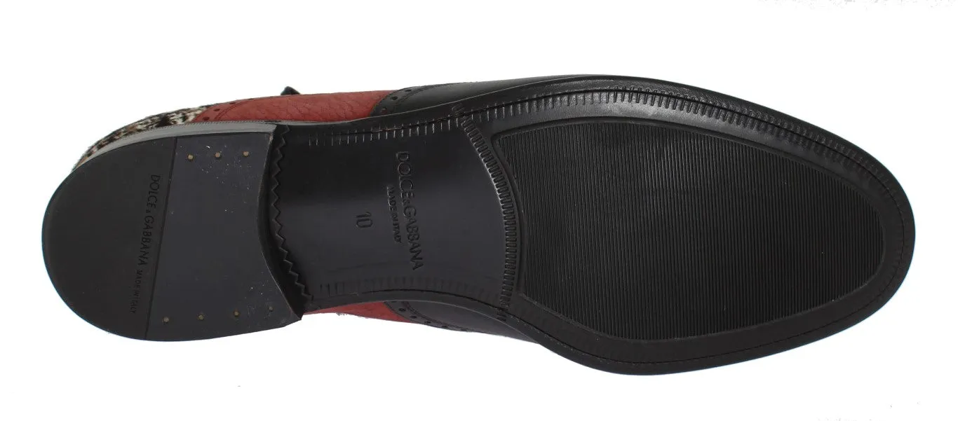 Multicolor Leather Pony Hair Shoes