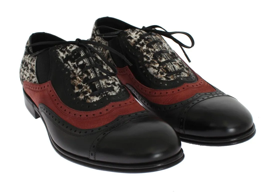 Multicolor Leather Pony Hair Shoes