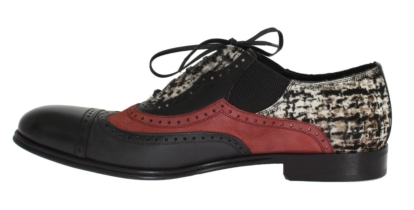 Multicolor Leather Pony Hair Shoes