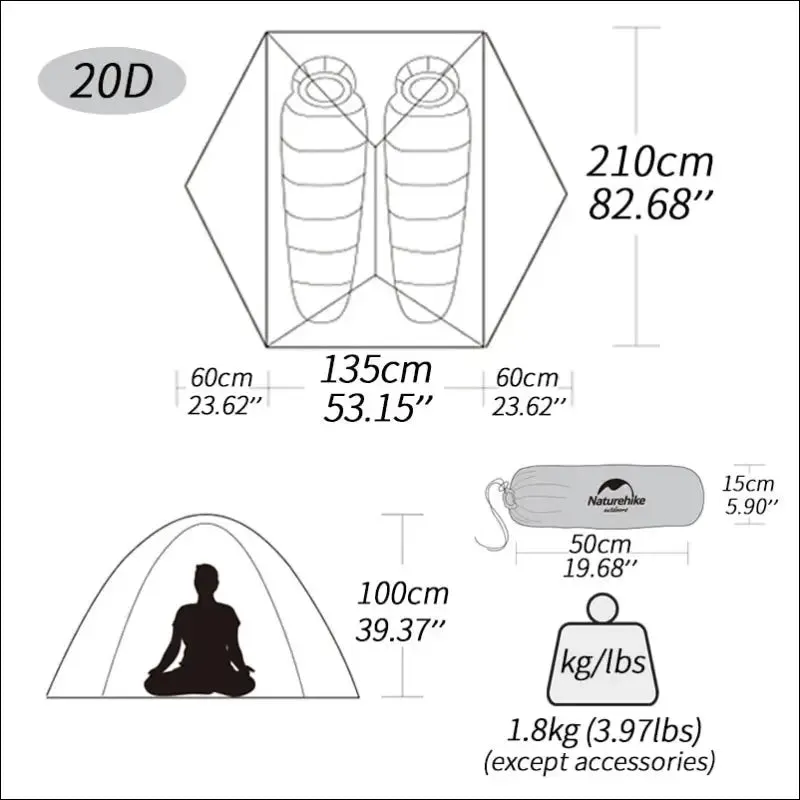 Naturehike camping tent mongar 2 persons tent cloud up 1 2 3 person tent star river tent ultralight