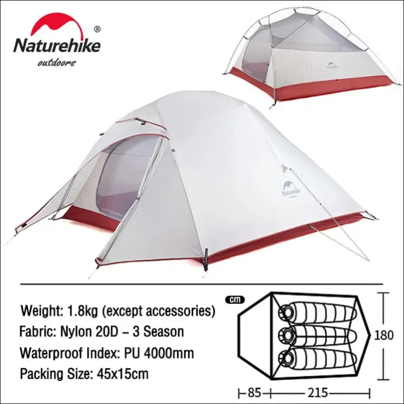 Naturehike camping tent mongar 2 persons tent cloud up 1 2 3 person tent star river tent ultralight