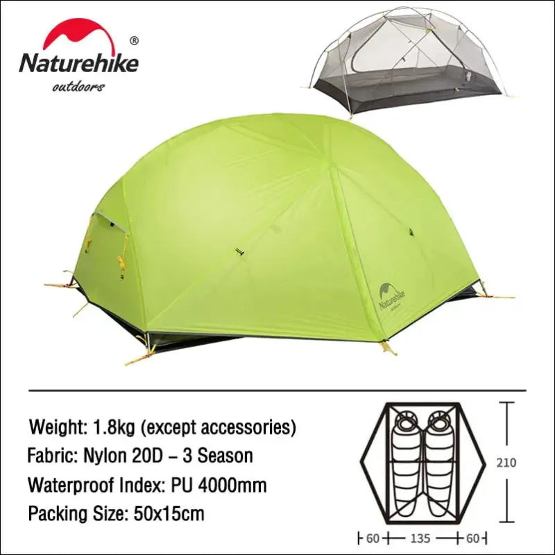 Naturehike camping tent mongar 2 persons tent cloud up 1 2 3 person tent star river tent ultralight