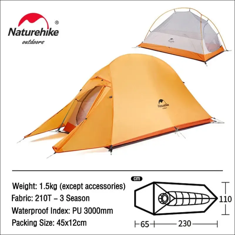 Naturehike camping tent mongar 2 persons tent cloud up 1 2 3 person tent star river tent ultralight