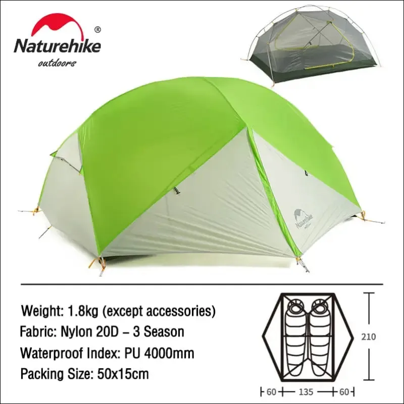 Naturehike camping tent mongar 2 persons tent cloud up 1 2 3 person tent star river tent ultralight