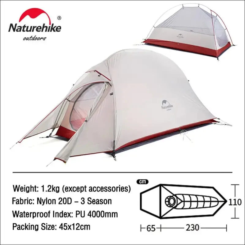 Naturehike camping tent mongar 2 persons tent cloud up 1 2 3 person tent star river tent ultralight