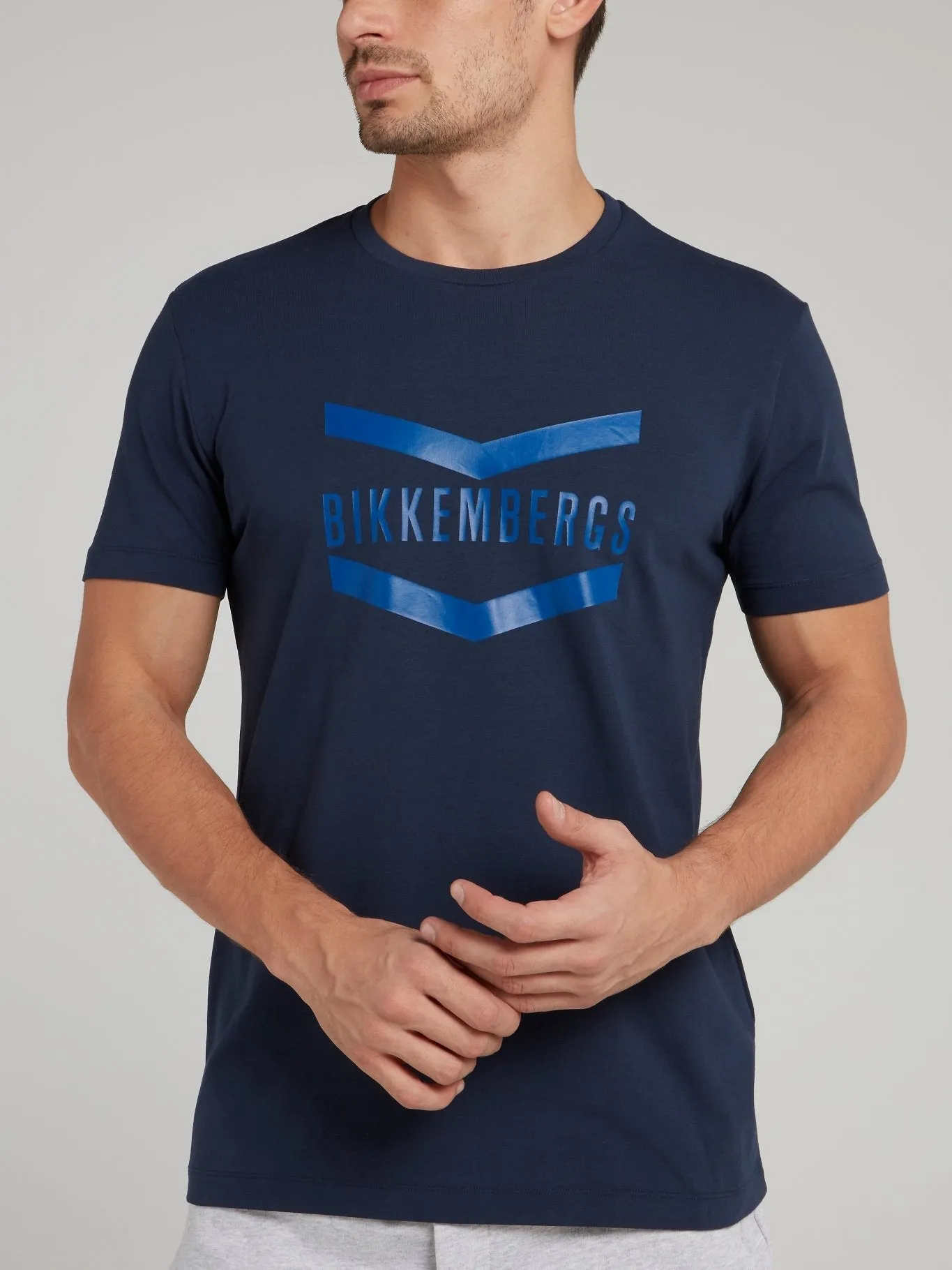 Navy Logo Chevron T-Shirt