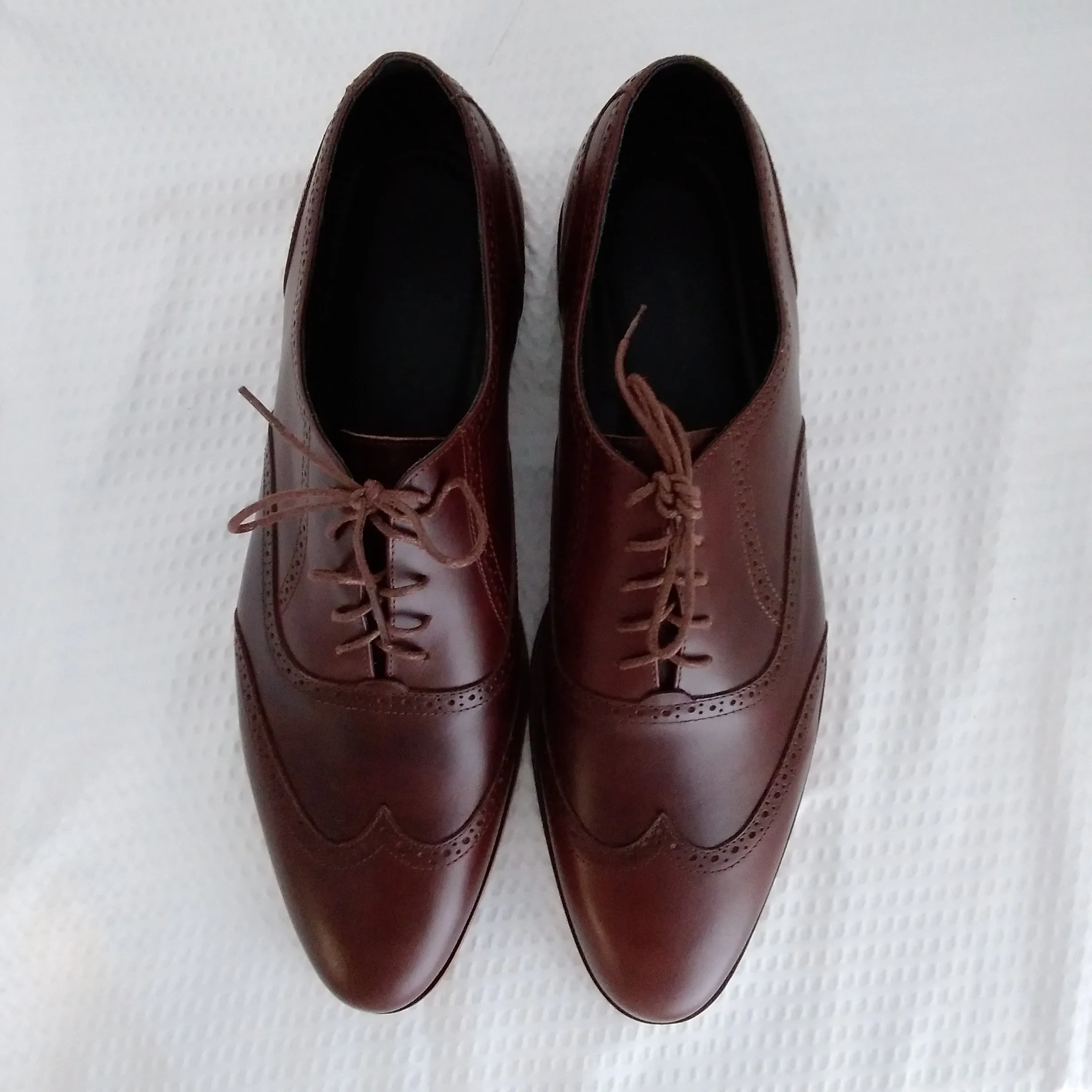 Nisolo Men's Burgundy Taylor Wingtip Oxford Shoes - Size 12