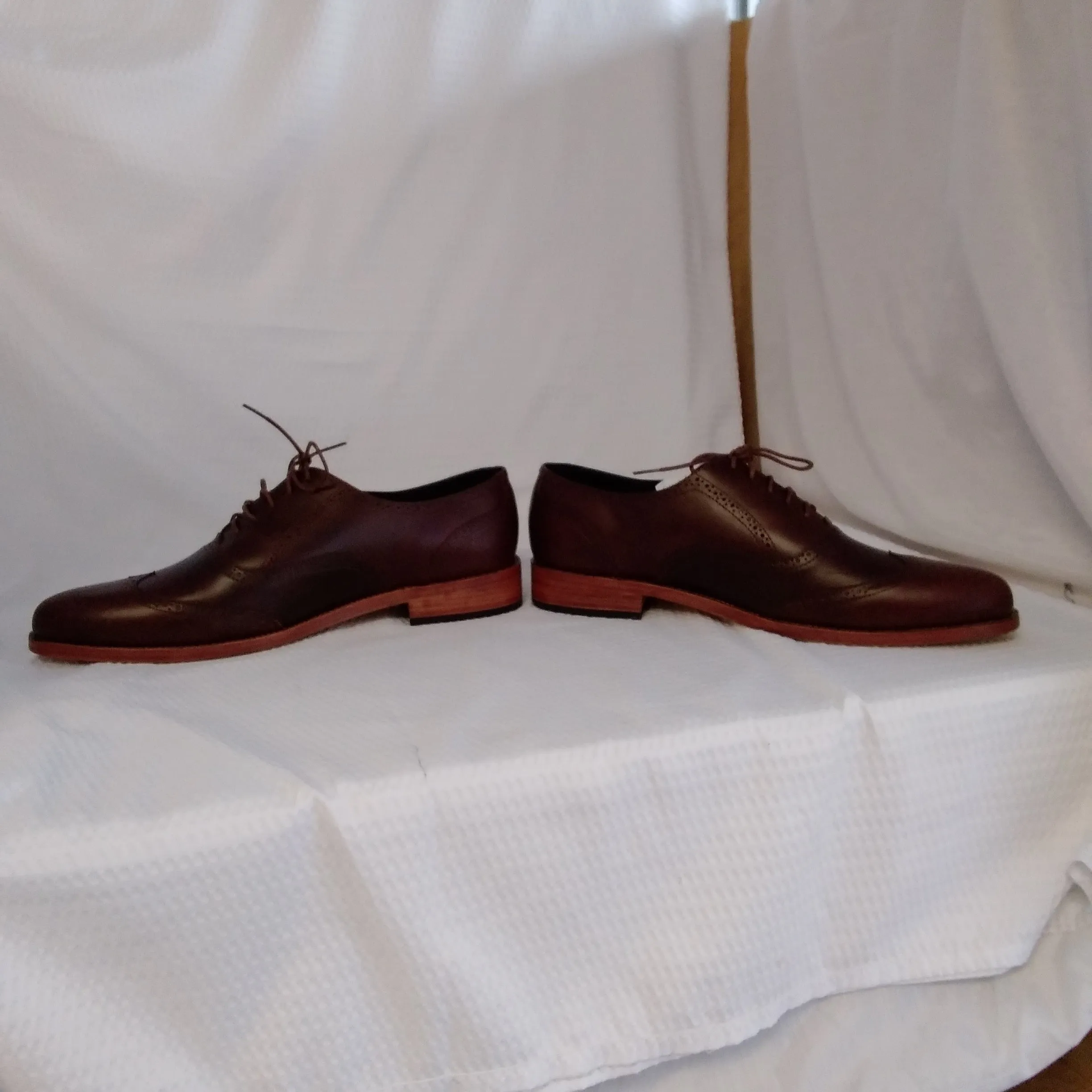 Nisolo Men's Burgundy Taylor Wingtip Oxford Shoes - Size 12