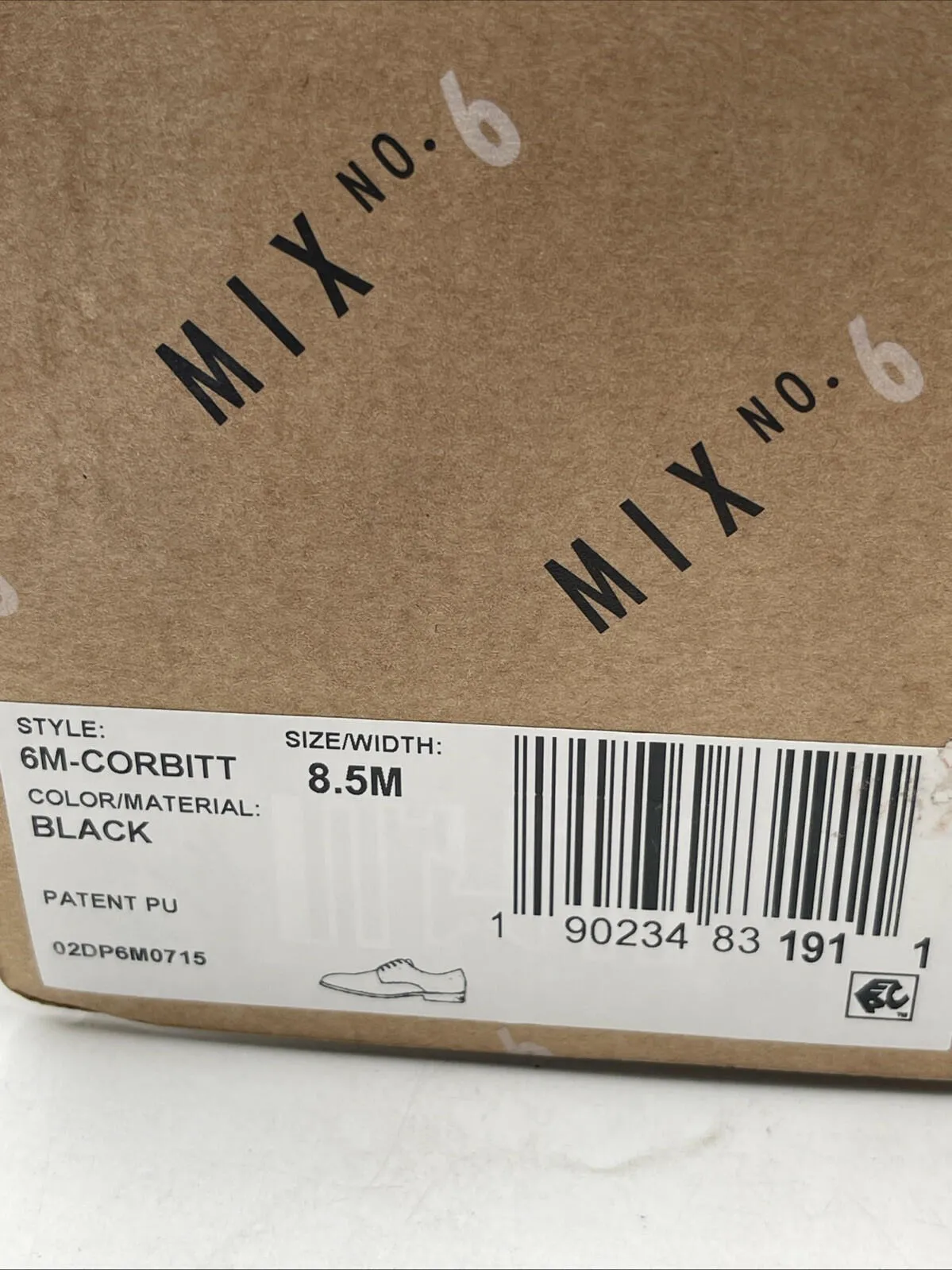 NWB Mix No. 6 Corbitt Oxford Shoes Black Size 8.5M