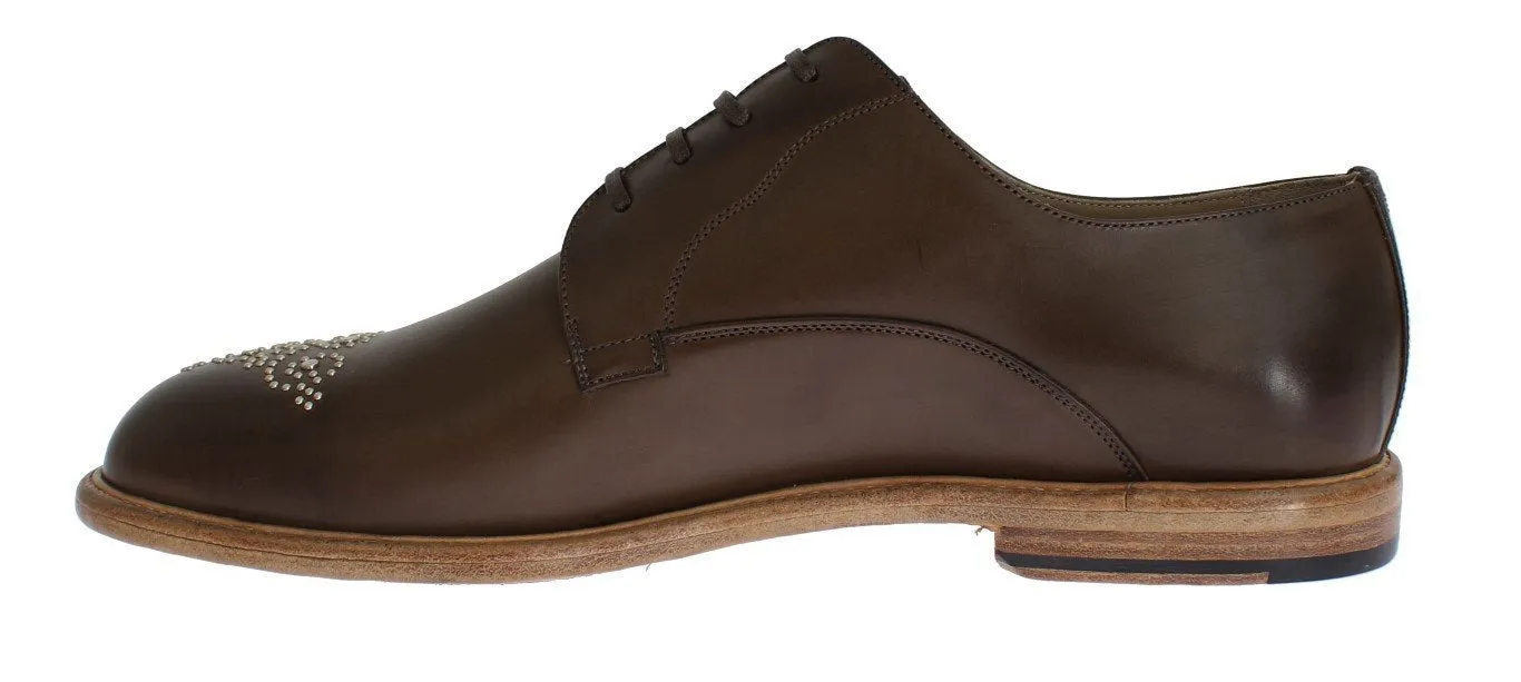 Olive Brown Leather MARSALA Men Dress Shoes