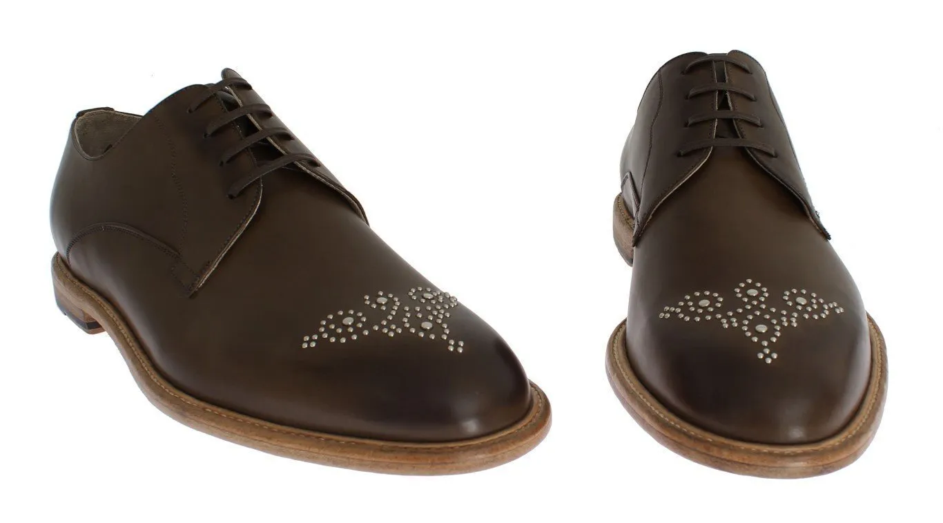 Olive Brown Leather MARSALA Men Dress Shoes