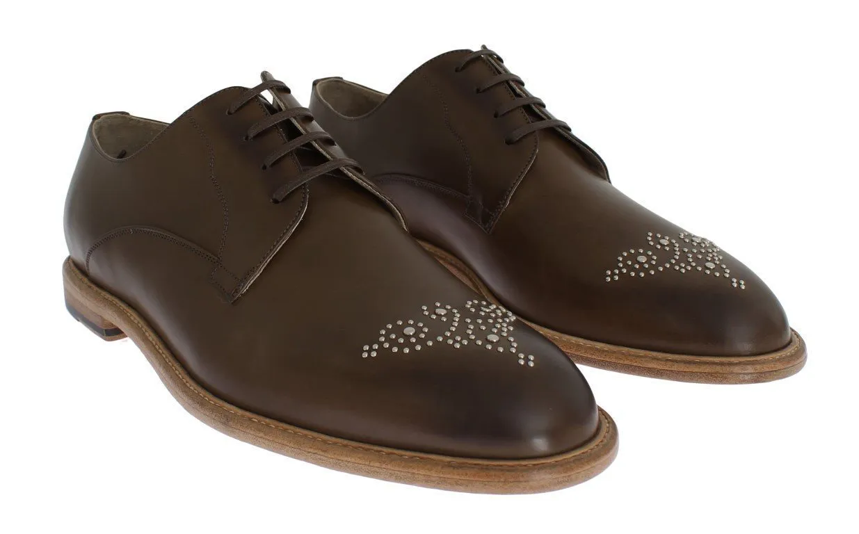 Olive Brown Leather MARSALA Men Dress Shoes