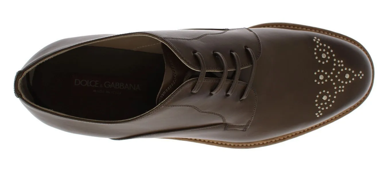 Olive Brown Leather MARSALA Men Dress Shoes