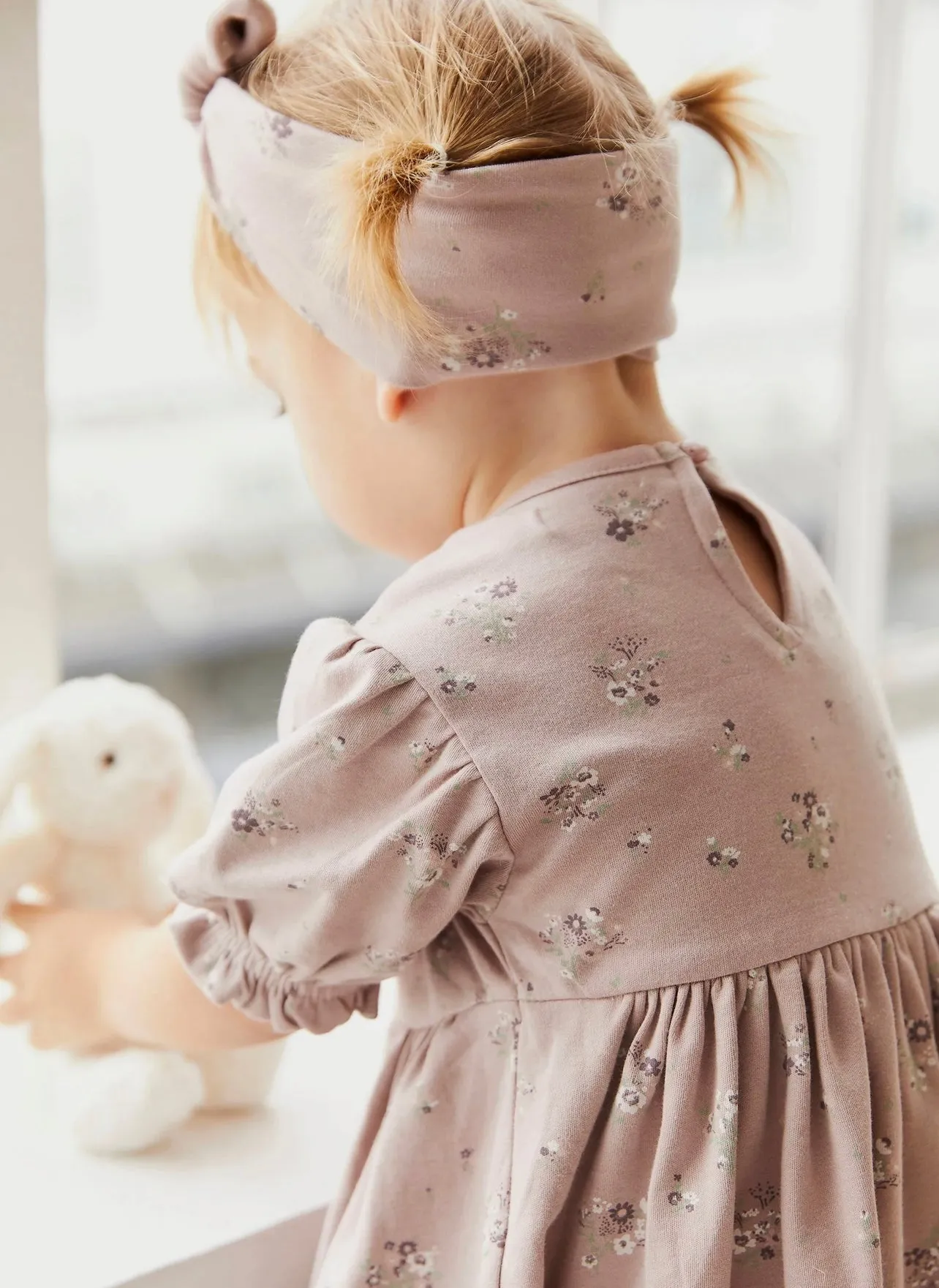 Organic Cotton Penny Dress | Lauren Floral Fawn