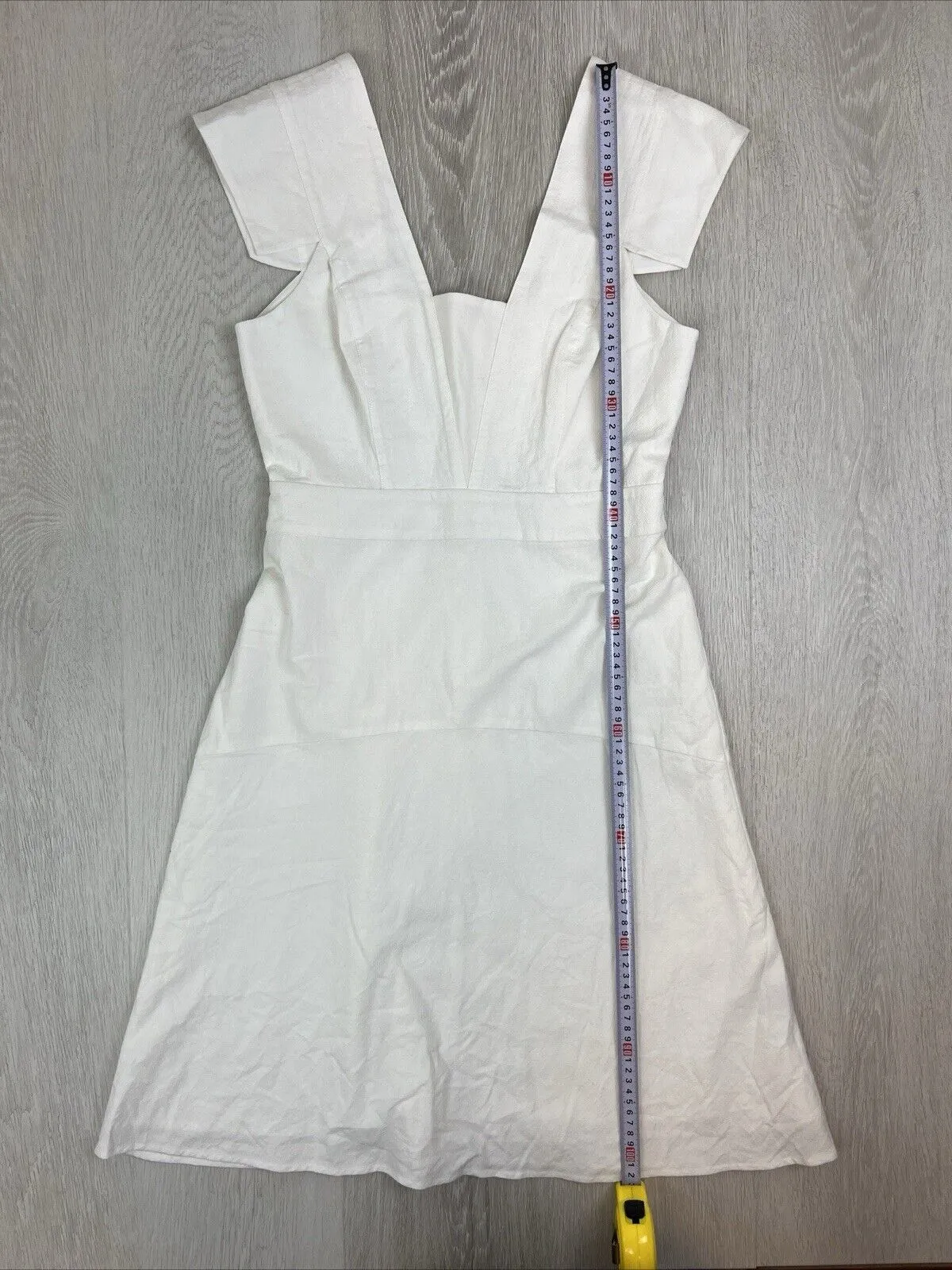Oxford Womens White Cotton Midi Dress Size 10
