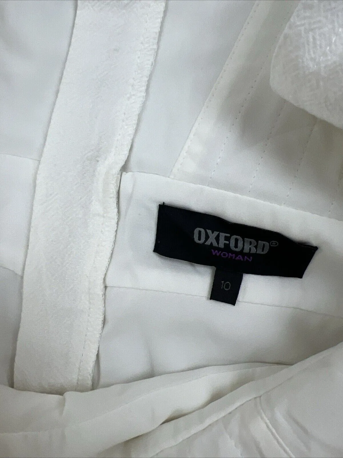 Oxford Womens White Cotton Midi Dress Size 10