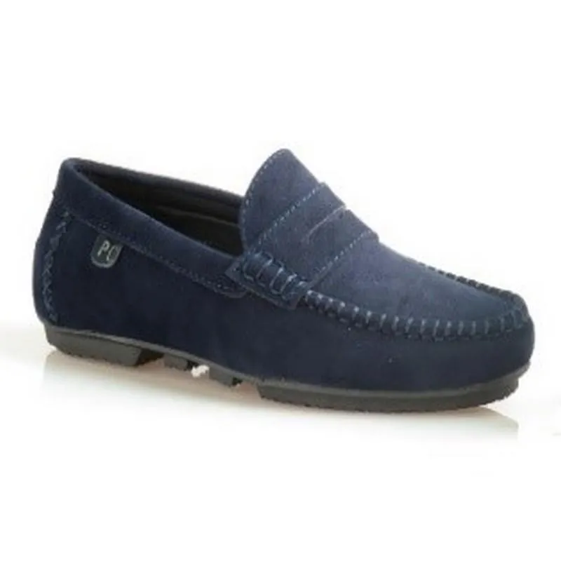 P Crouch Mens Navy Driver Shoes