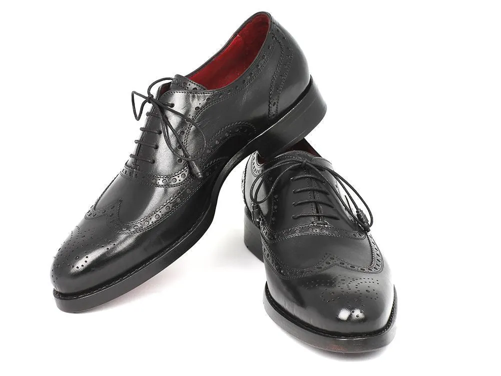 Paul Parkman Black Wingtip Oxford Shoes