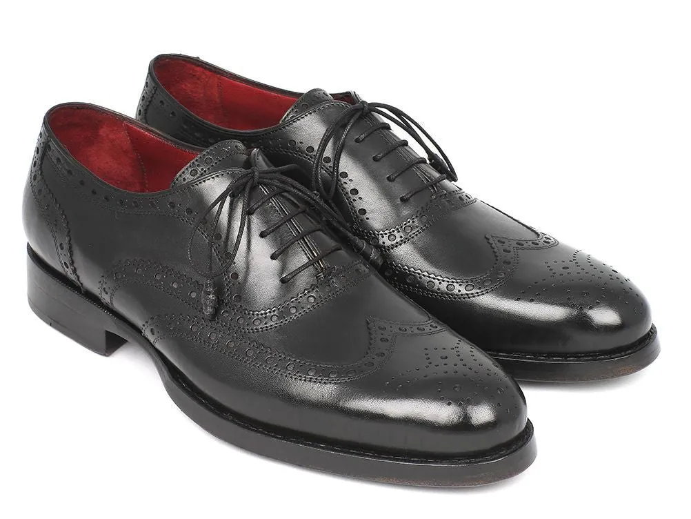 Paul Parkman Black Wingtip Oxford Shoes