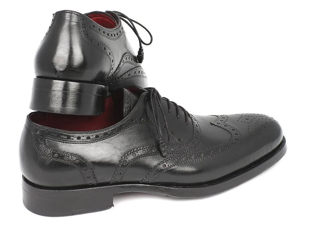Paul Parkman Black Wingtip Oxford Shoes