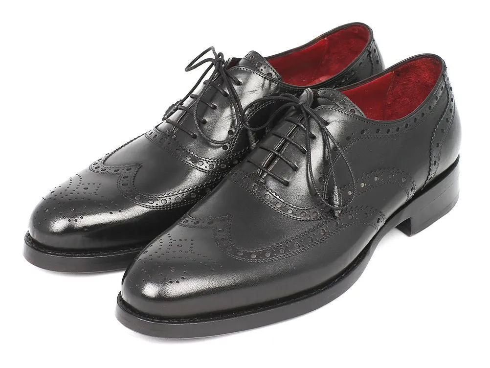 Paul Parkman Black Wingtip Oxford Shoes