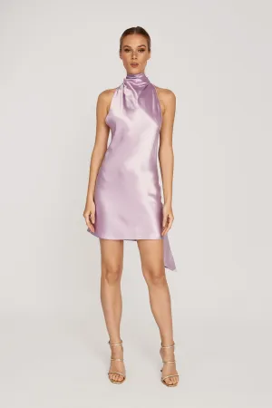 Penny Backless Satin Mini Dress