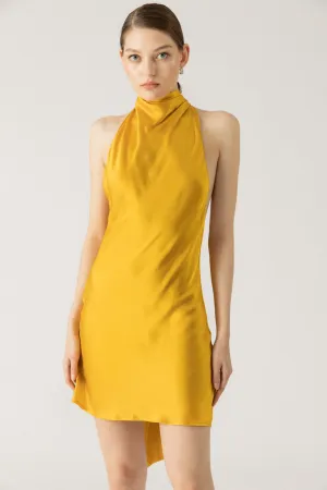 Penny Backless Satin Mini Dress