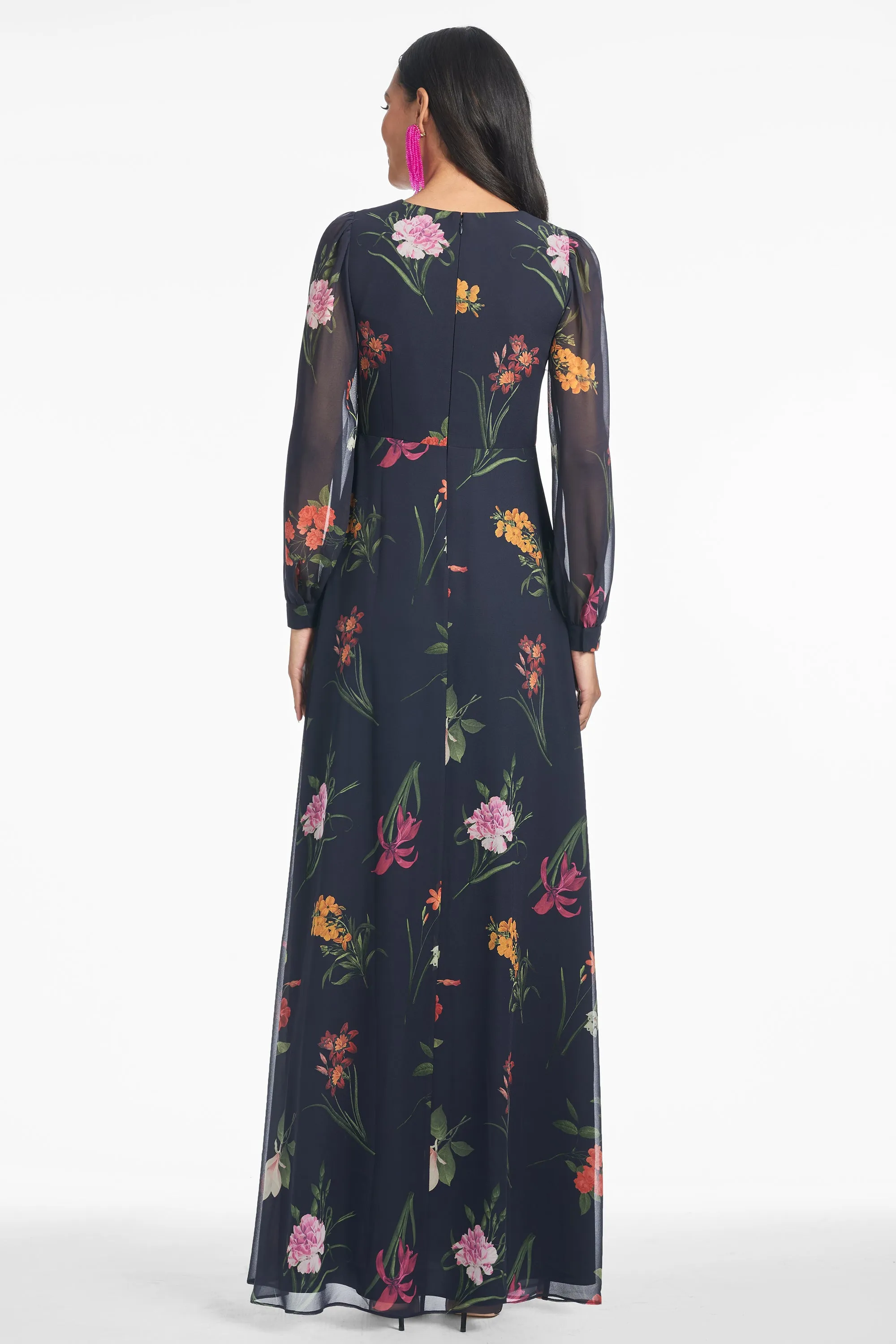 PENNY MAXI DRESS - DARK MIDNIGHT BOUQUET