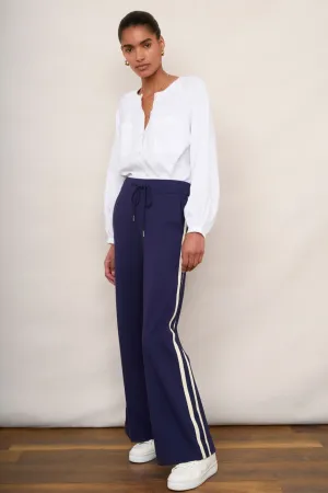 Penny Ponte Wide Leg Trouser - Midnight