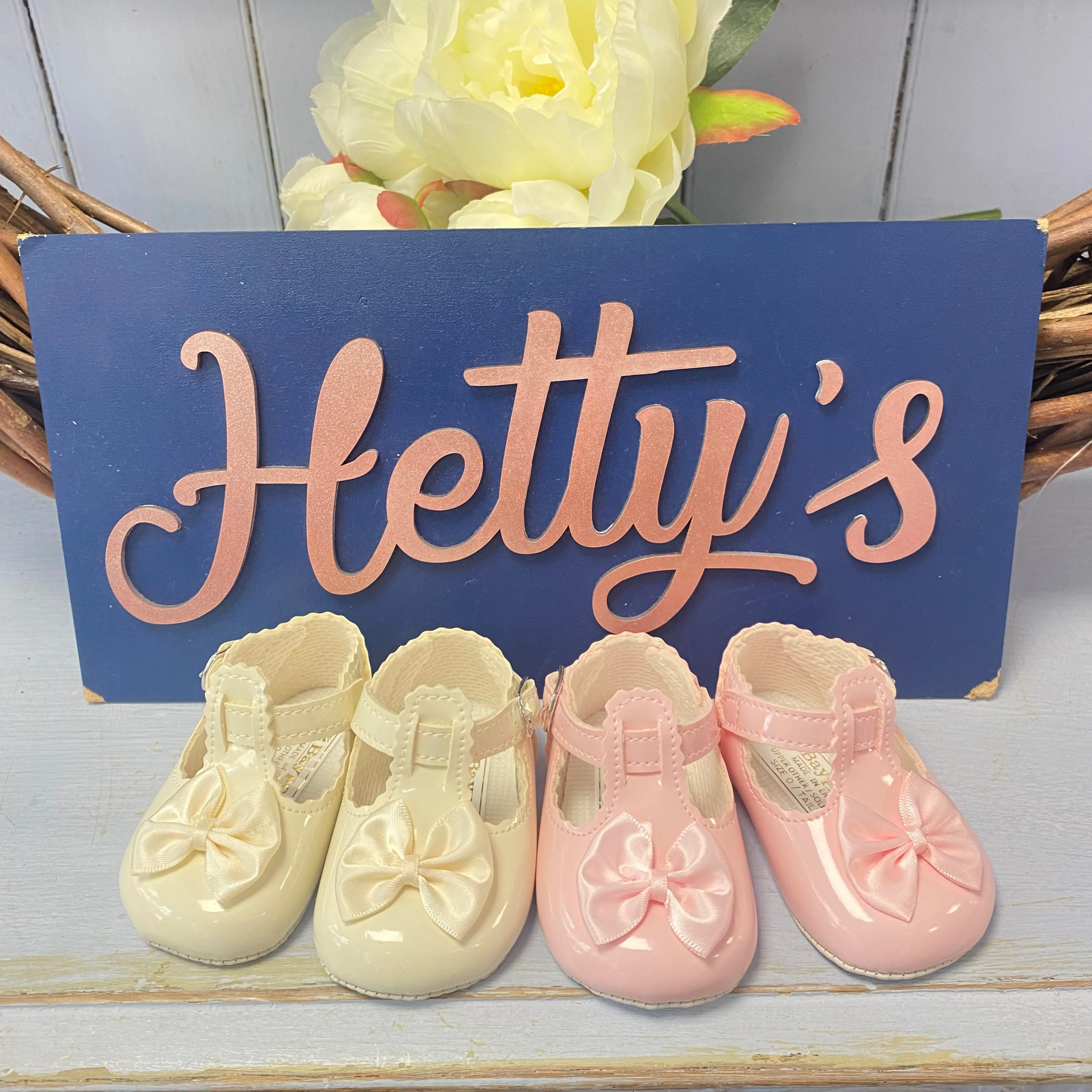 Penny T-Bar Bow Soft Sole Shoes