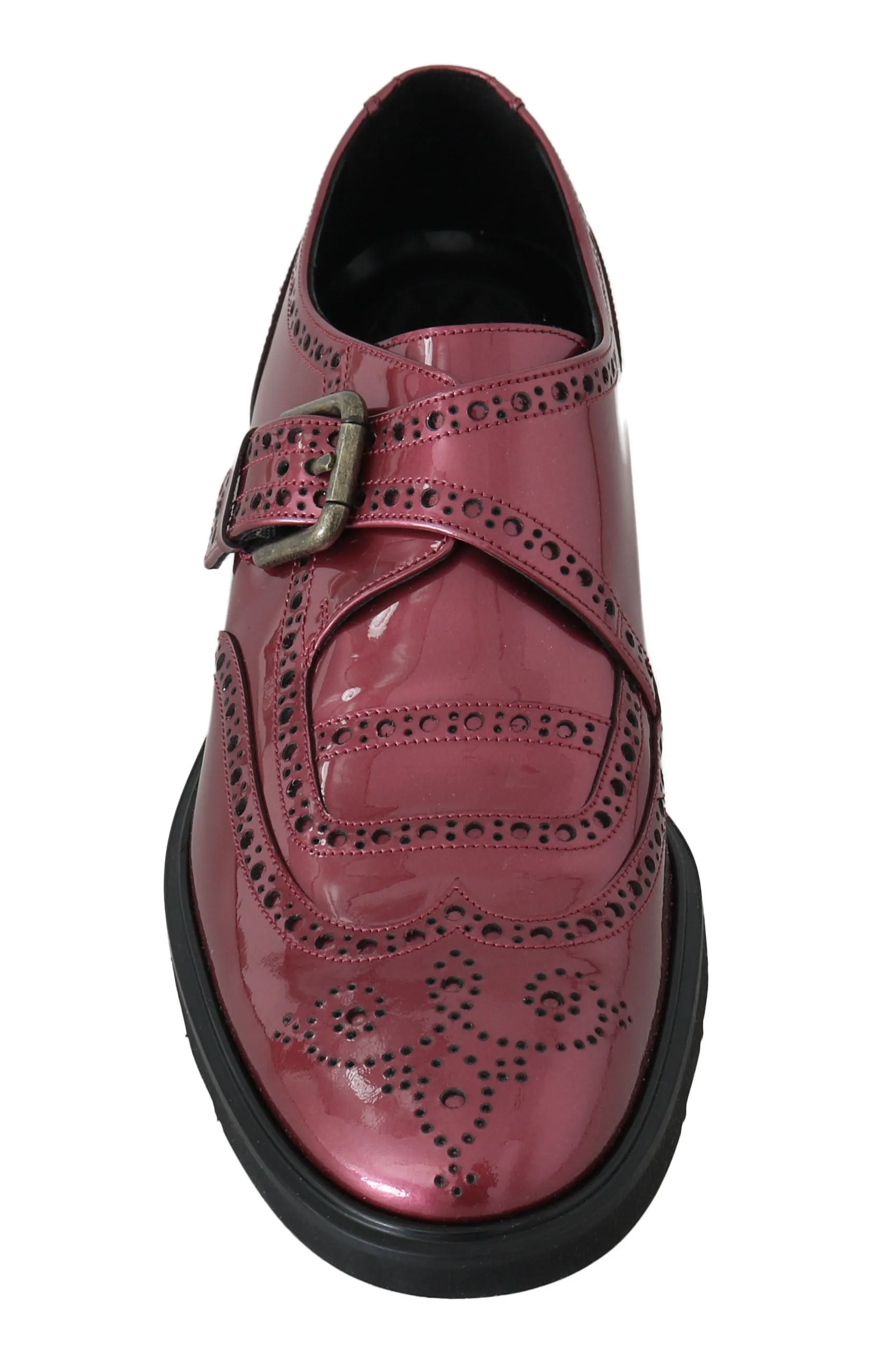 Pink Leather Monkstrap Dress Formal Shoes