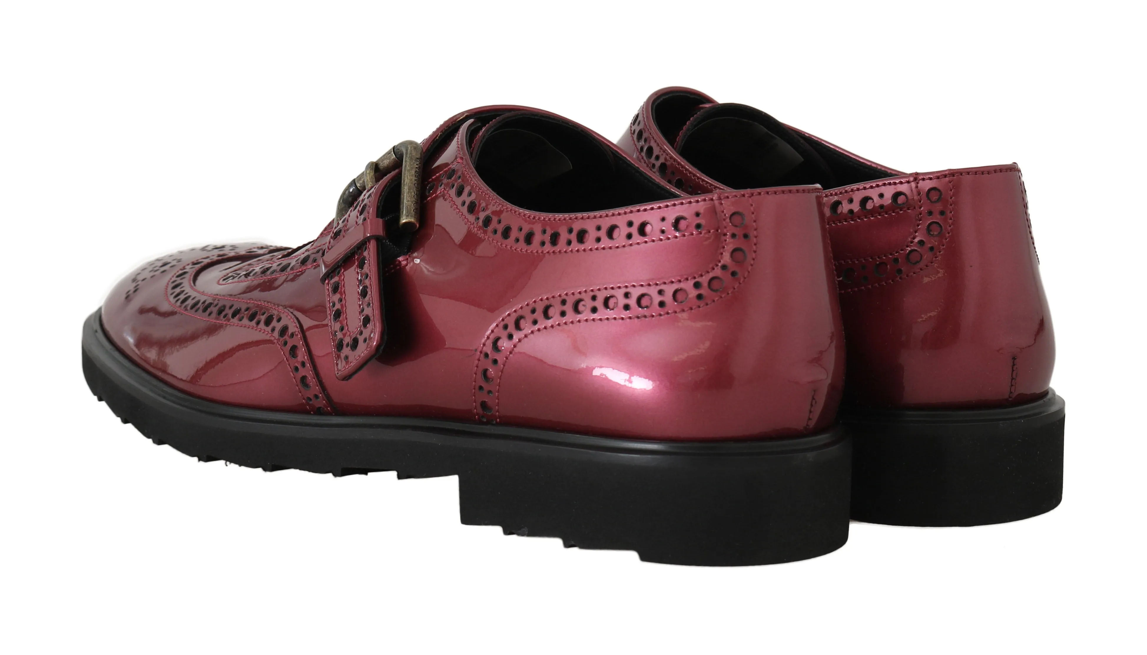 Pink Leather Monkstrap Dress Formal Shoes