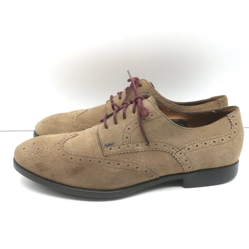 PS Paul Smith Panorama Lace-Up Wingtip Brogues Brown Suede Size 9